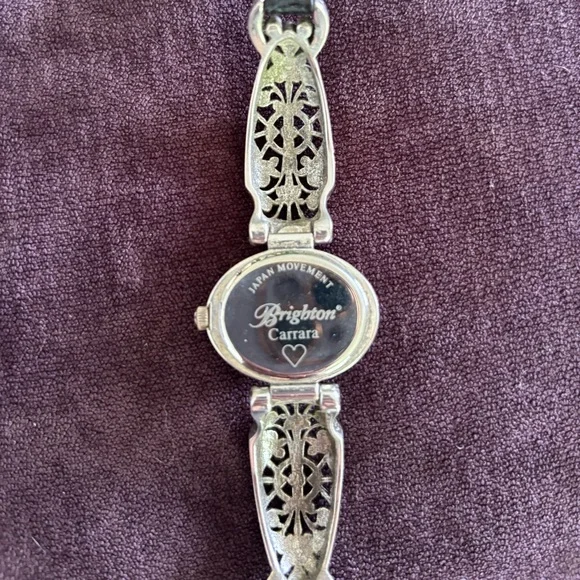 BRIGHTON “Carrara” Silver & Leather Wristwatch - Picture 6 of 6